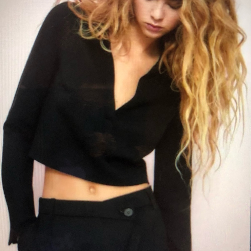 Cropped Deep V Top NWT by Zara